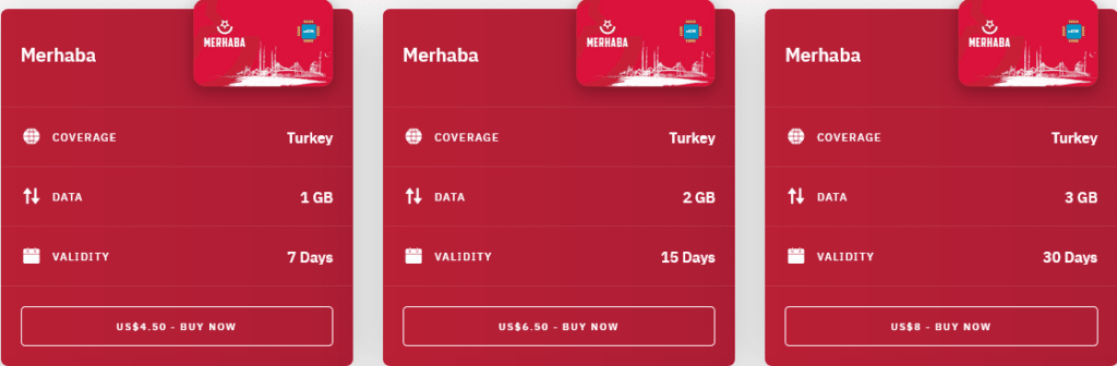 Airalo Turkey Merhaba eSIM with Prices