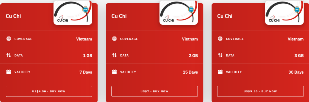 Airalo Vietnam Cu Chi eSIM with Prices