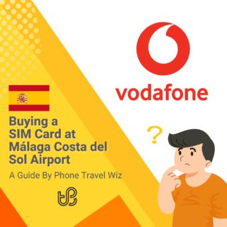 Buying a SIM Card at Málaga Costa del Sol Airport Guide (logo of Vodafone)