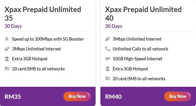 Celcom Malaysia Monthly Plans