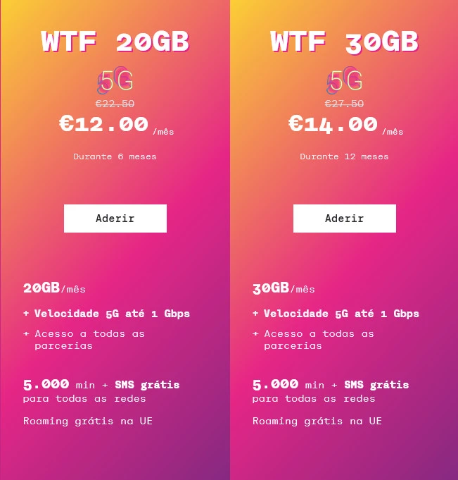 WTF Portugal Tariffs Combo Plans