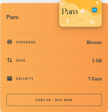 Airalo Bhutan Paro eSIM with Prices