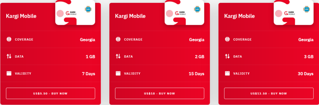 Airalo Georgia Kargi Mobile eSIM with Prices