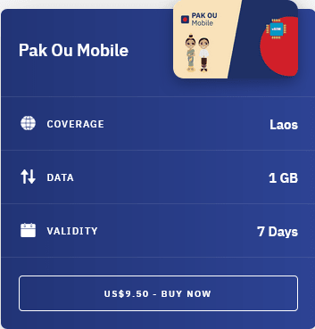 Airalo Laos Pak Ou Mobile eSIM with Prices