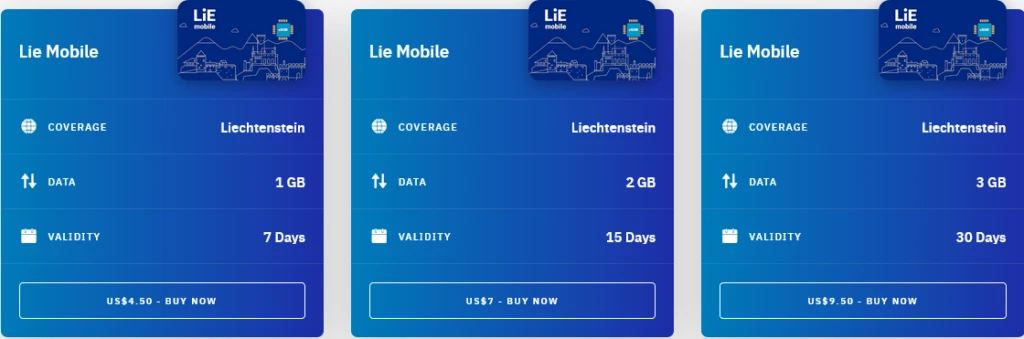 Airalo Liechtenstein Lie Mobile eSIM with Prices