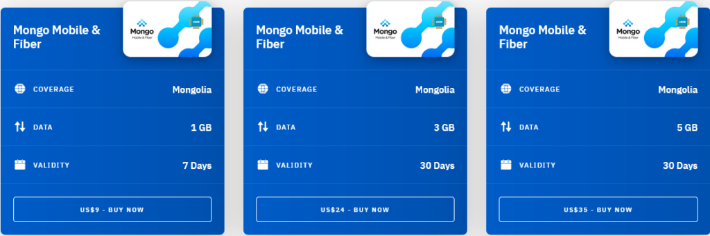 Airalo Mongolia Mongo Mobile & Fiber eSIM with Prices