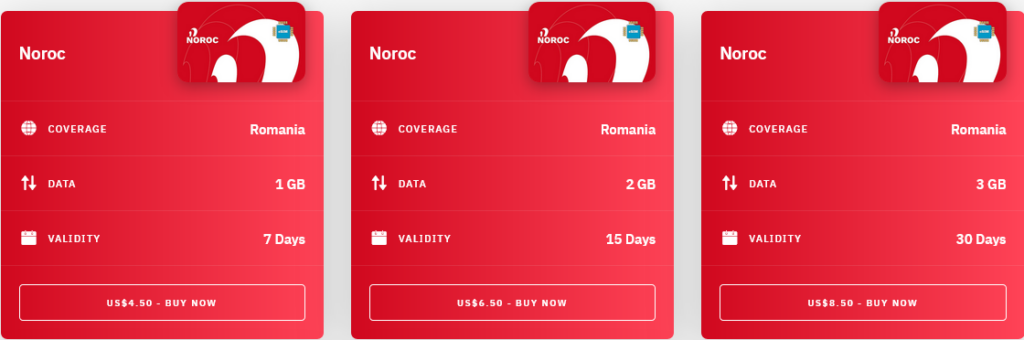 Airalo Romania Noroc eSIM with Prices