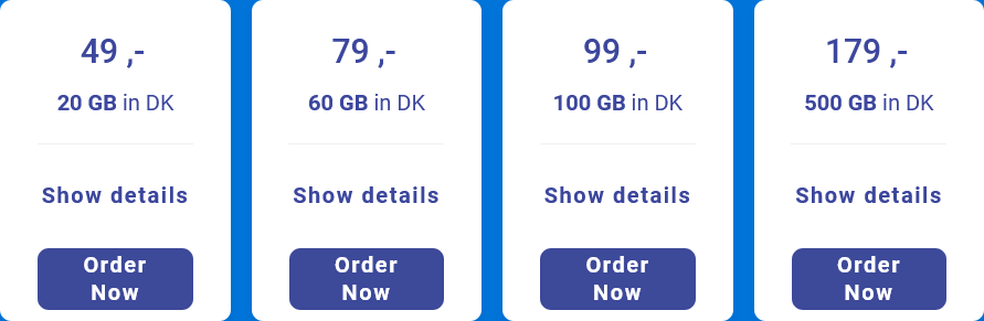 Lebara Denmark Data Bundles Plans