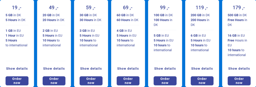 Lebara Denmark Pay Monthly Plans