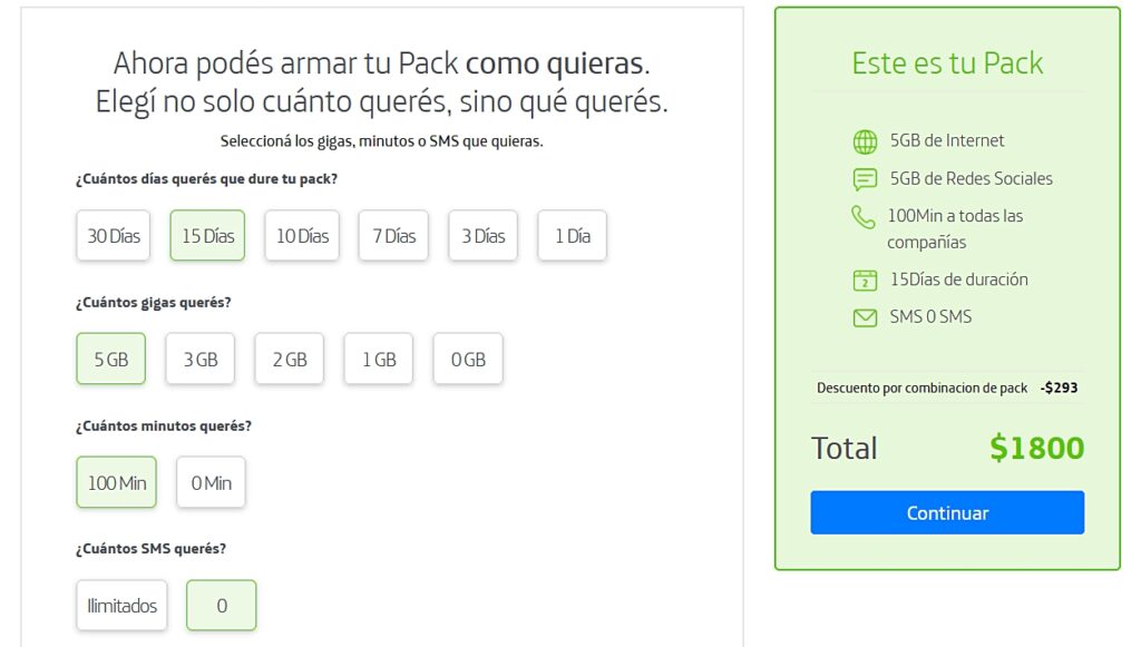 Movistar Argentina Arma Tu Pack Make Your Own Packs Plan