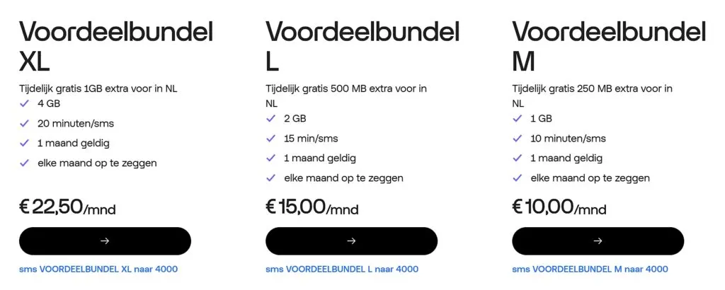 T-Mobile Netherlands Voordeelbundels