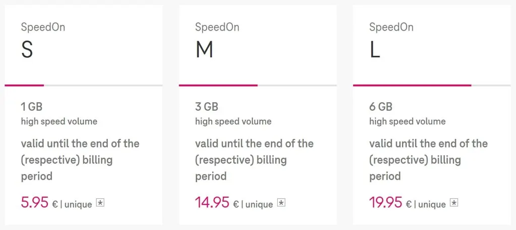 Telekom Germany Prepaid Datenpässe Plans