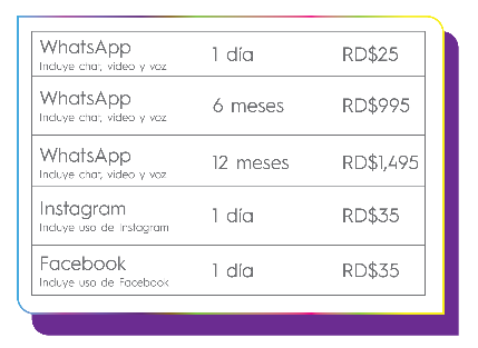 Viva Dominican Republic Paquetes Sociales Social Media Packages Plan