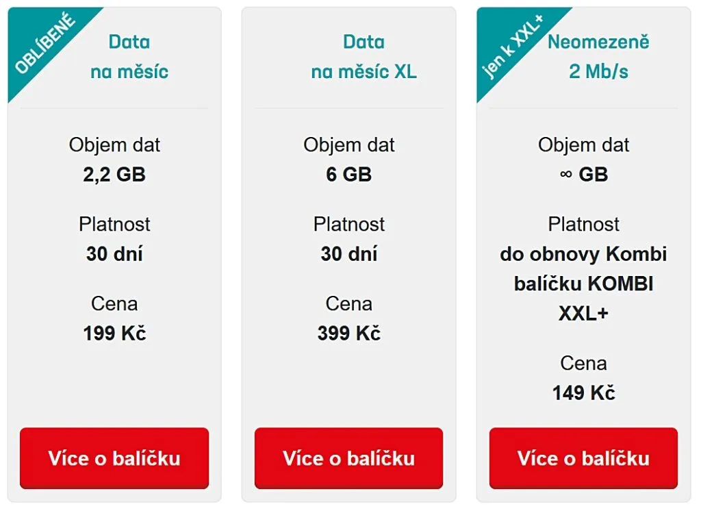 mobil.cz Czech Republic Internet Plans