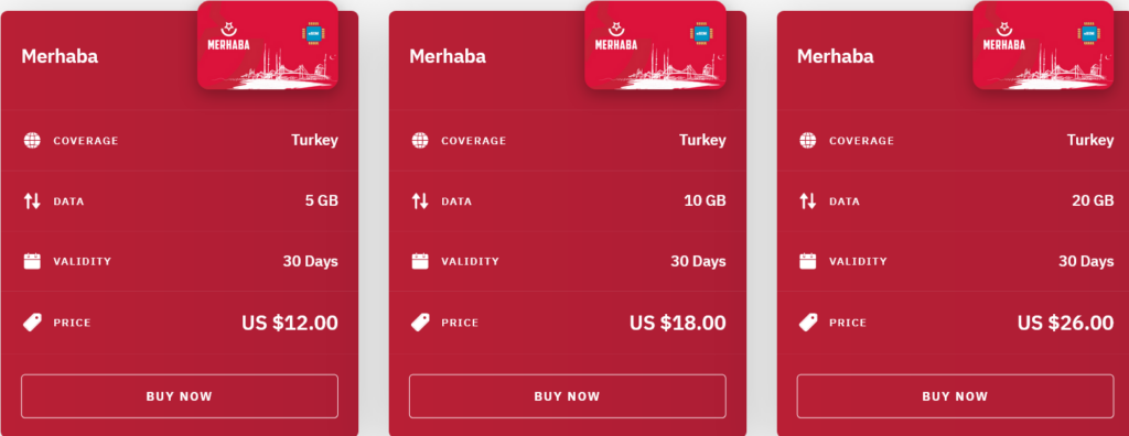 Airalo Turkey Merhaba eSIM with Prices