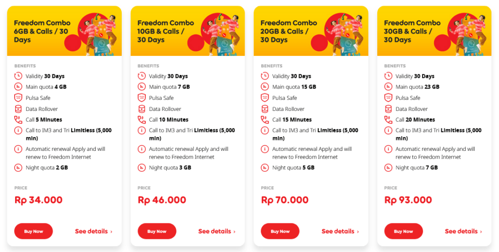 Indosat Ooredo Hutchison Indonesia Freedom Combo Plans1