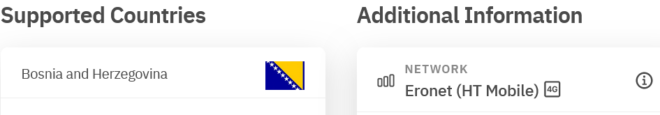 Airalo Bosher eSIM Supported Network (HT Eronet)