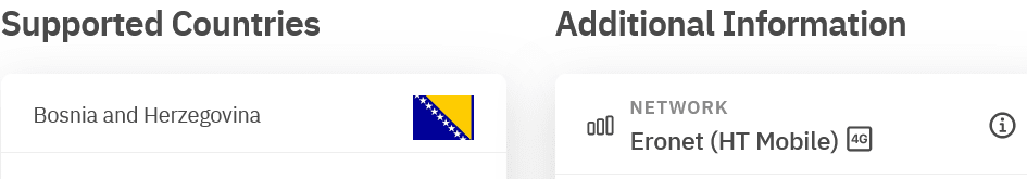 Airalo Bosher eSIM Supported Network (HT Eronet)