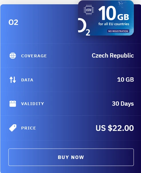 Airalo Czech Republic O2 eSIM with Prices