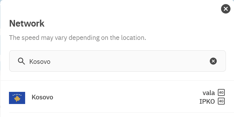 Airalo Discover+ eSIM Supported Networks in Kosovo (Vala & IPKO)