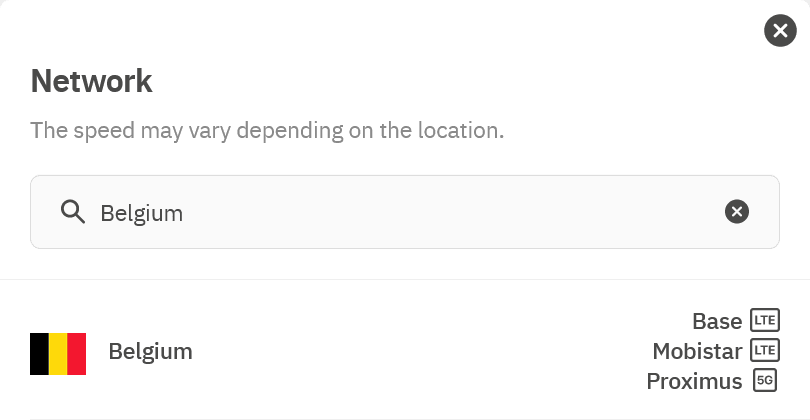 Airalo Eurolink eSIM Supported Networks in Belgium (Proximus, Orange & BASE)