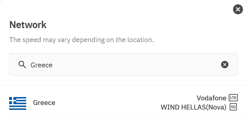 Airalo Eurolink eSIM Supported Networks in Greece (Vodafone & Nova (formerly WIND))
