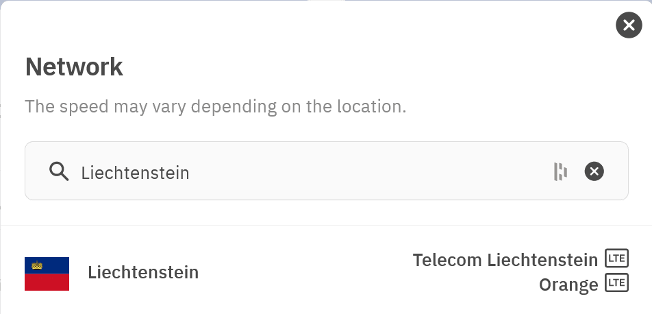 Airalo Eurolink eSIM Supported Networks in Liechtenstein (FL1 Liechtenstein & Salt Mobile)