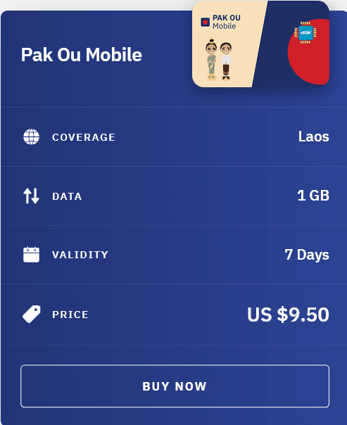 Airalo Laos Pak Ou Mobile eSIM with Prices