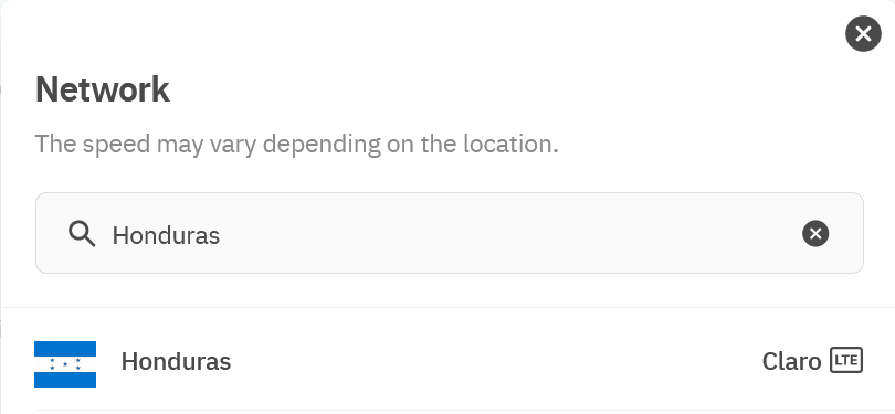 Airalo Latamlink Honduras eSIM Supported Network (Claro)