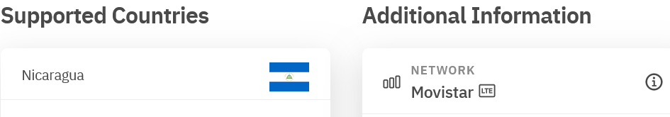 Airalo Nicarcell eSIM Supported Network (Movistar)