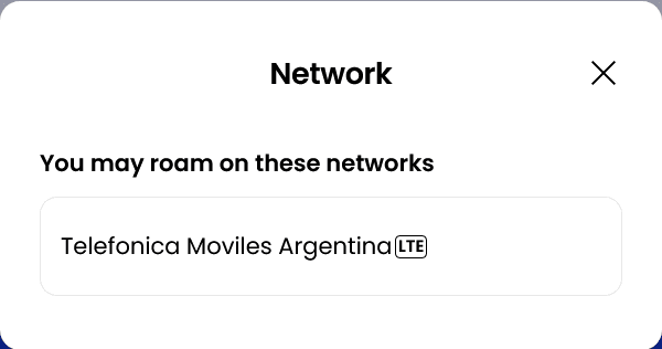 Alosim Argentina eSIM Supported Network (Movistar)