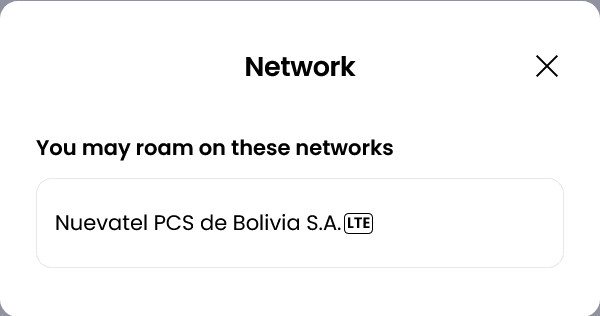 Alosim Bolivia eSIM Supported Network (Viva)