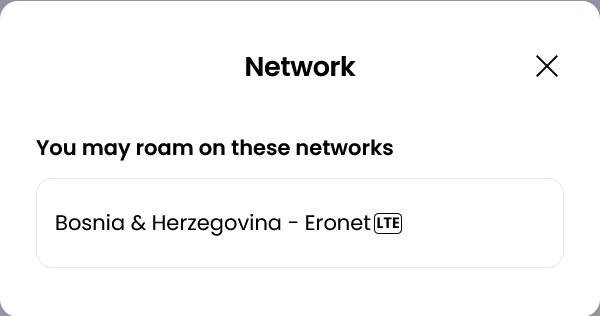 Alosim Bosnia & Herzegovina eSIM Supported Network (HT Eronet)