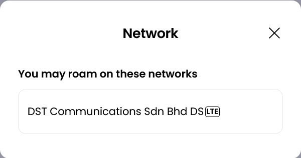 Alosim Brunei eSIM Supported Network (DST)