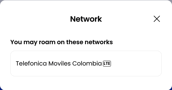 Alosim Colombia eSIM Supported Network (Movistar)