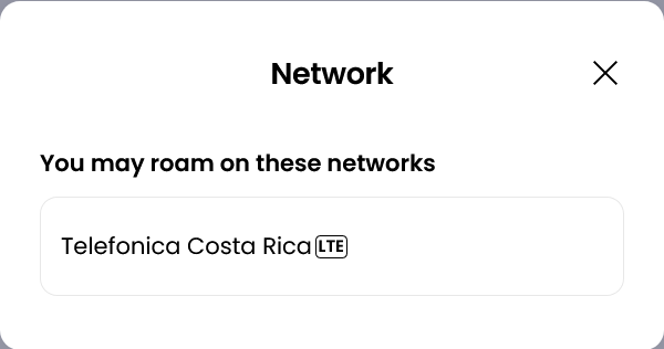 Alosim Costa Rica eSIM Supported Network (O2)