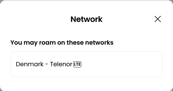 Alosim Denmark eSIM Supported Network (Telenor)