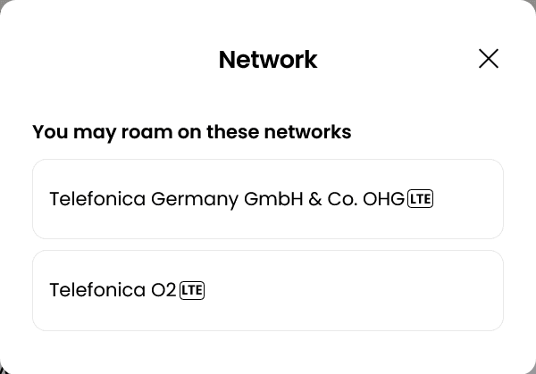 Alosim Germany eSIM Supported Network (O2)