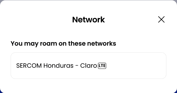 Alosim Honduras eSIM Supported Network (Claro)