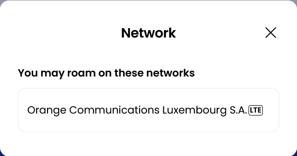 Alosim Luxembourg eSIM Supported Network (Orange)
