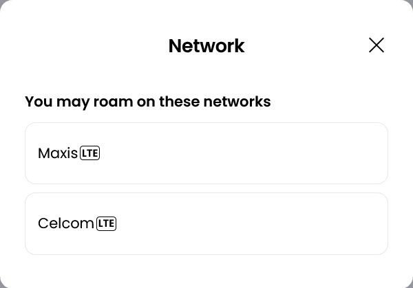 Alosim Malaysia eSIM Supported Networks (Maxis & Celcom)