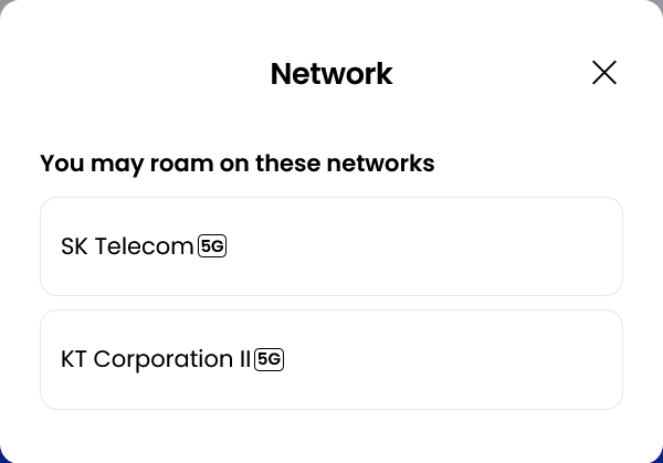 Alosim South Korea eSIM Supported Networks (SK Telecom & KT)