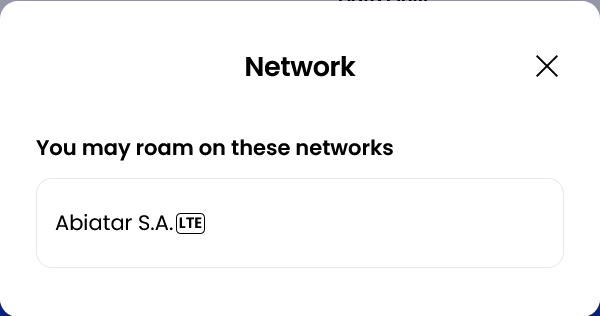 Alosim Uruguay eSIM Supported Network (Abiatar)