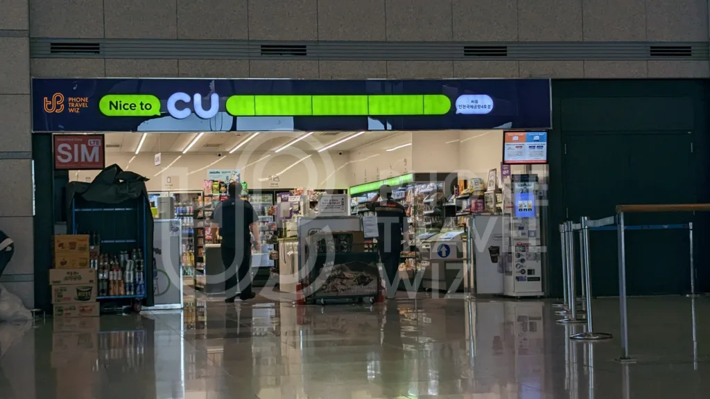 CU Convenience Store Selling SIM Cards at Seoul Incheon International Airport Terminal 1