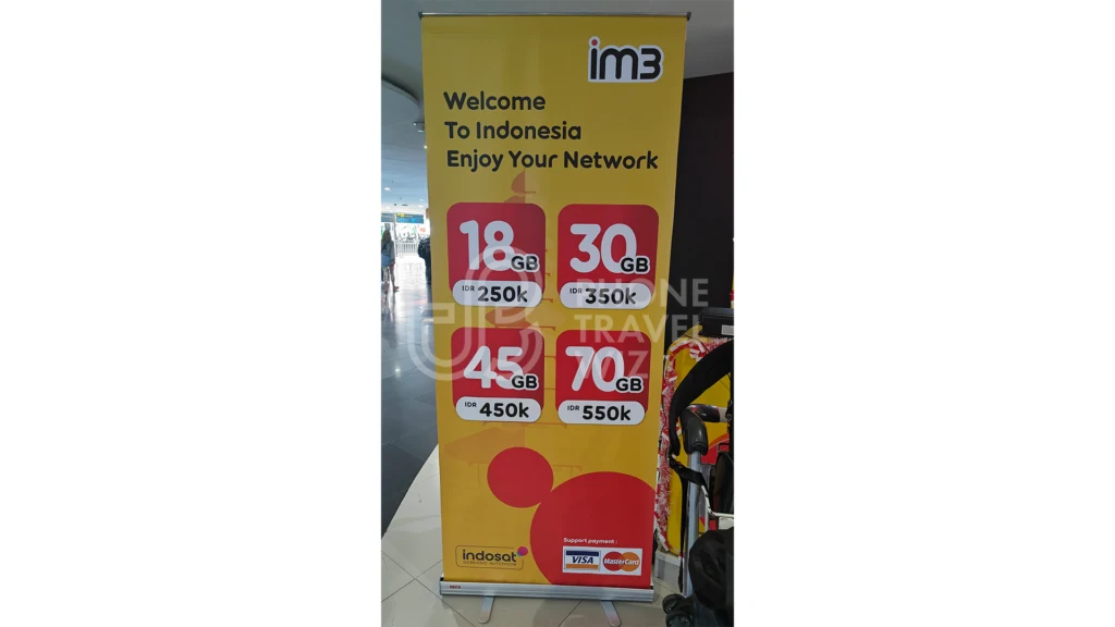 Indosat Ooredoo Hutchison Plans at Denpasar (Bali) I Gusti Ngurah Rai International Airport