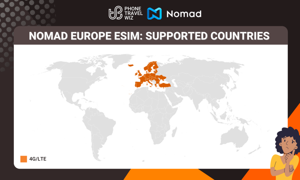 Nomad Europe eSIM Eligible Countries Map Infographic by Phone Travel Wiz (October 2023 Version).png