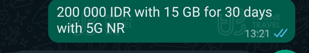 Telkomsel SIM Card Sold by the Telkomsel Store at Jakarta-Soekarno-Hatta International Airport