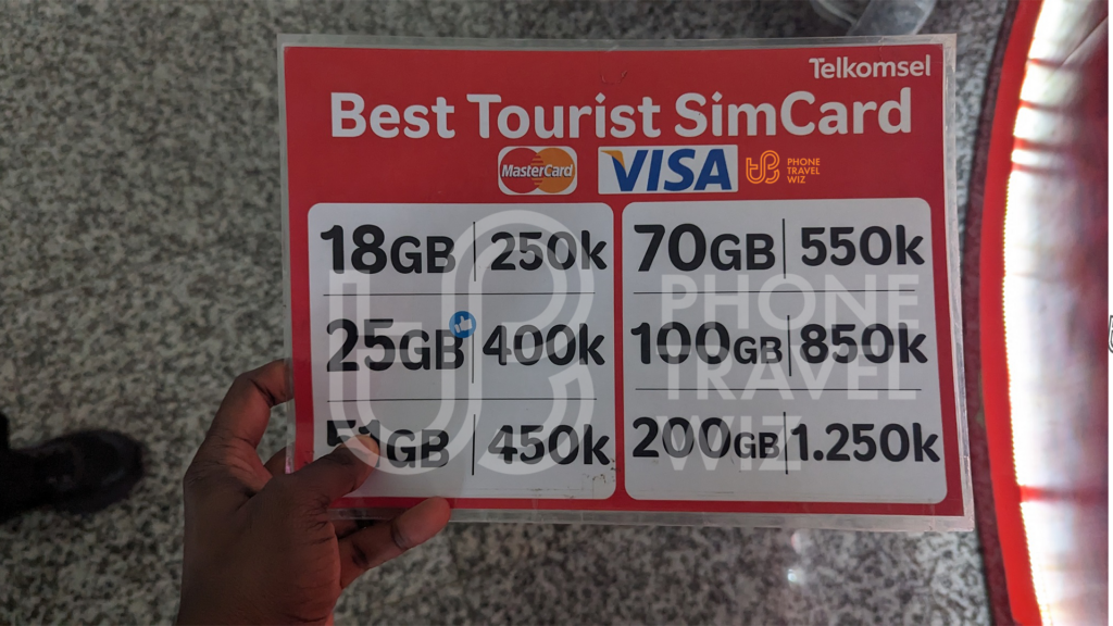 Telkomsel SIM Cards at Denpasar (Bali) I Gusti Ngurah Rai International Airport