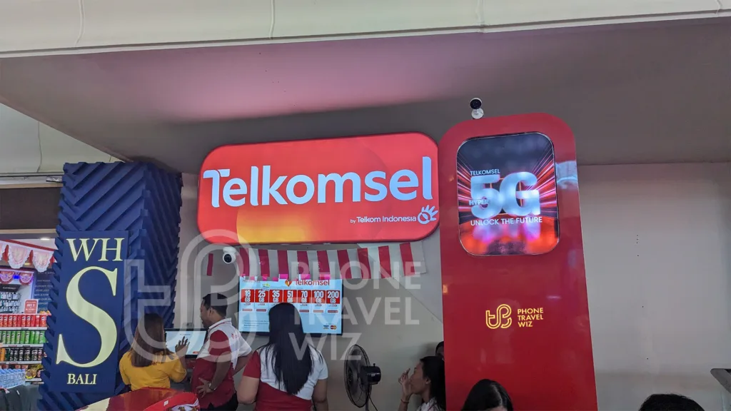 Telkomsel Store at Denpasar (Bali) I Gusti Ngurah Rai International Airport