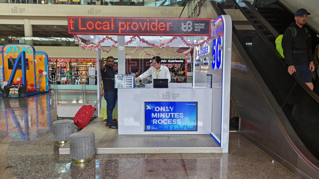 XL Axiata Booth at Denpasar (Bali) I Gusti Ngurah Rai International Airport